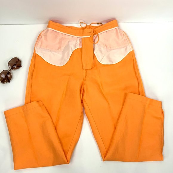 Talbots High Waisted Tapered Leg Irish Linen Pants Sz 10 - Picture 12 of 16